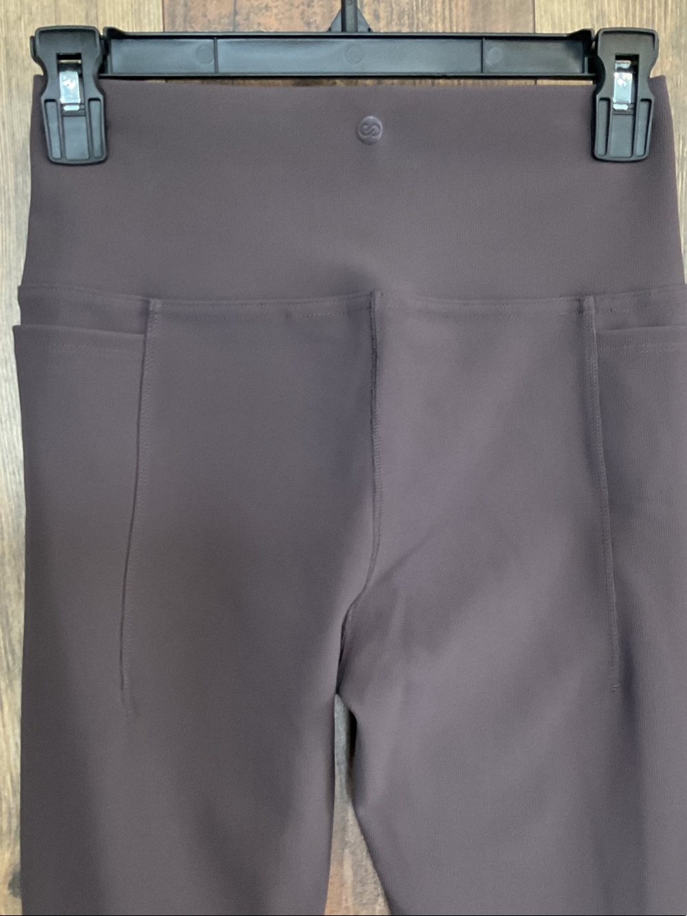 CALIA by Carrie Underwood Dark Brown High-Waist Ribbed Leggings XS